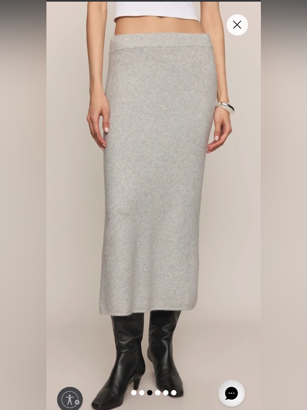 z supply cozy moment grey sweater midi knit skirt size small NEW - Picture 5 of 11